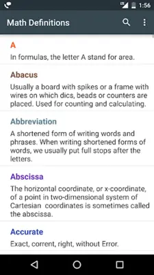 Math definitions Dictionary an android App screenshot 4